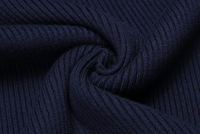 Spark Stylez Men's Cotton Turtle Neck Sweater Navy Blue